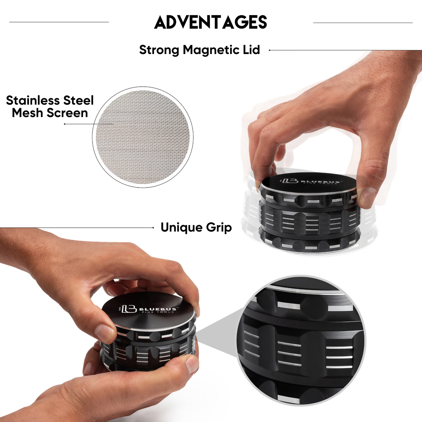 GA Aluminum herb Grinder Gold