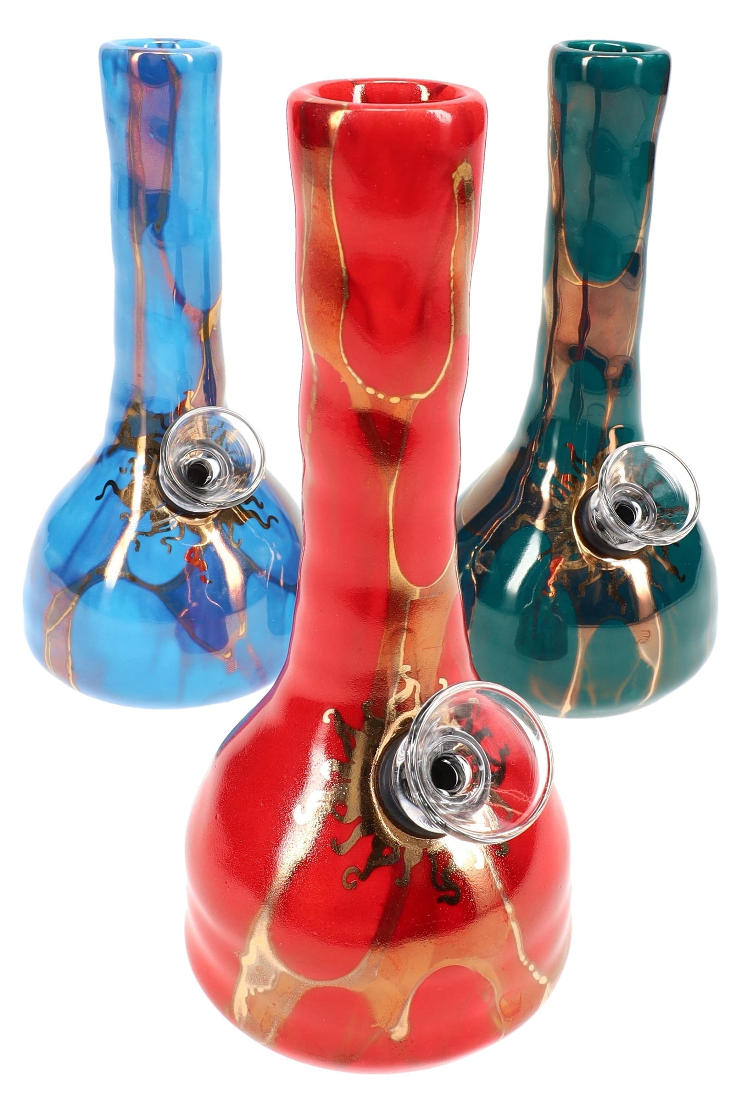 Ancient Creations Ceramics Mini Ceramic Water Pipe – 5″ – US-Made