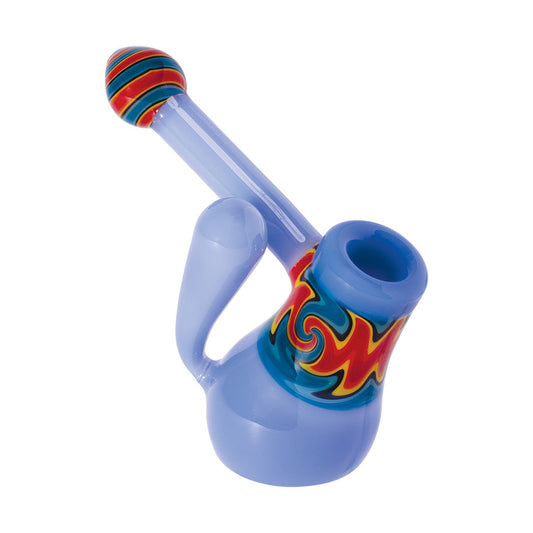 GLASS BUBBLER WITH WIG WAG