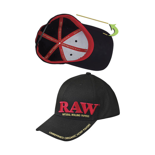 RAW MENS BLACK HAT