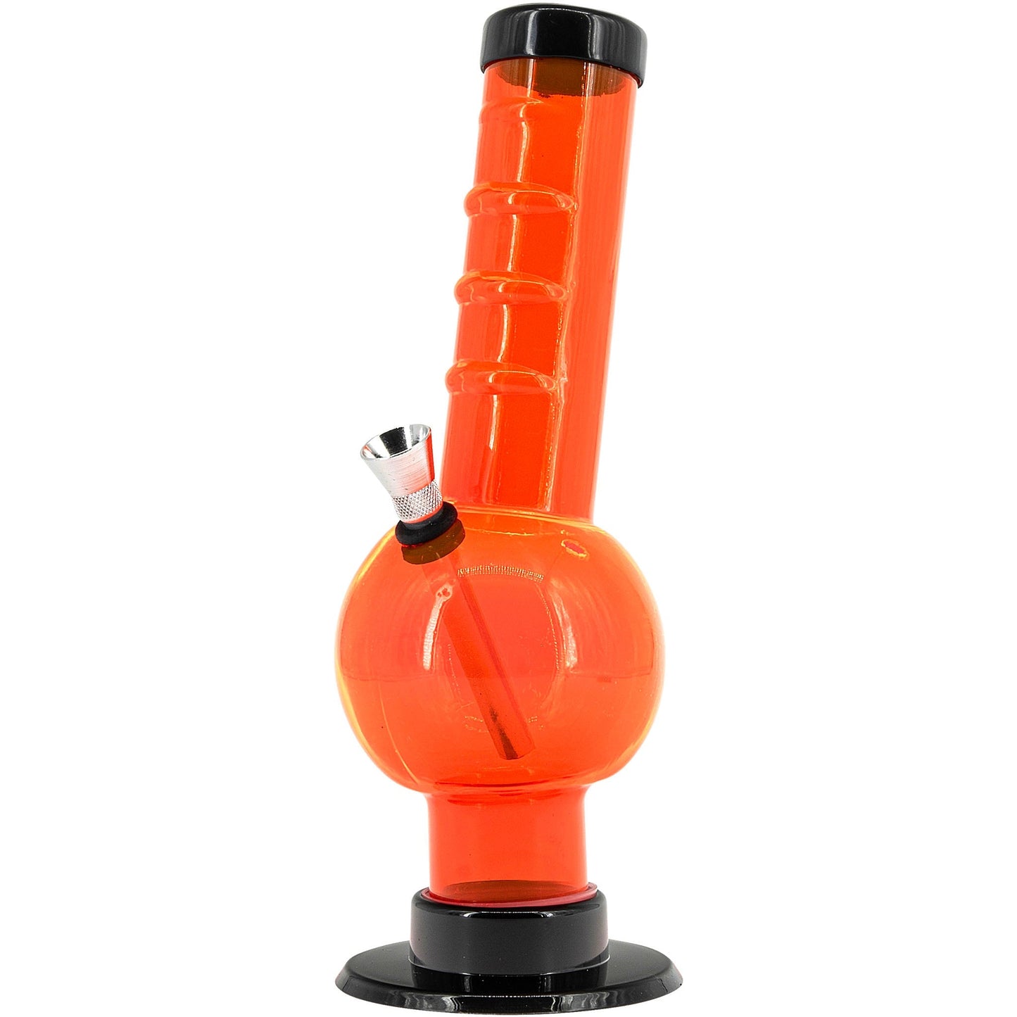 Acrylic Angled Neck Straight Tube Bubble Bong 9-12"